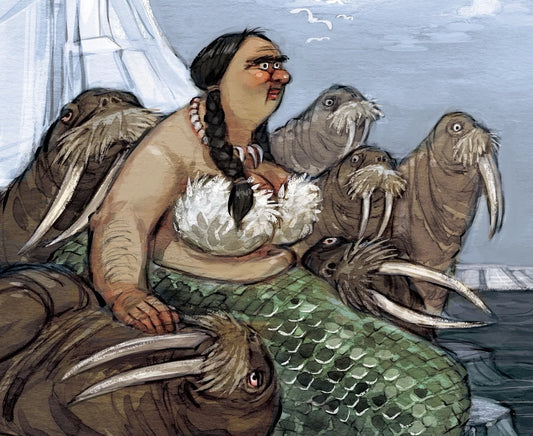 The Arctic Walrus Whisperer Art Print