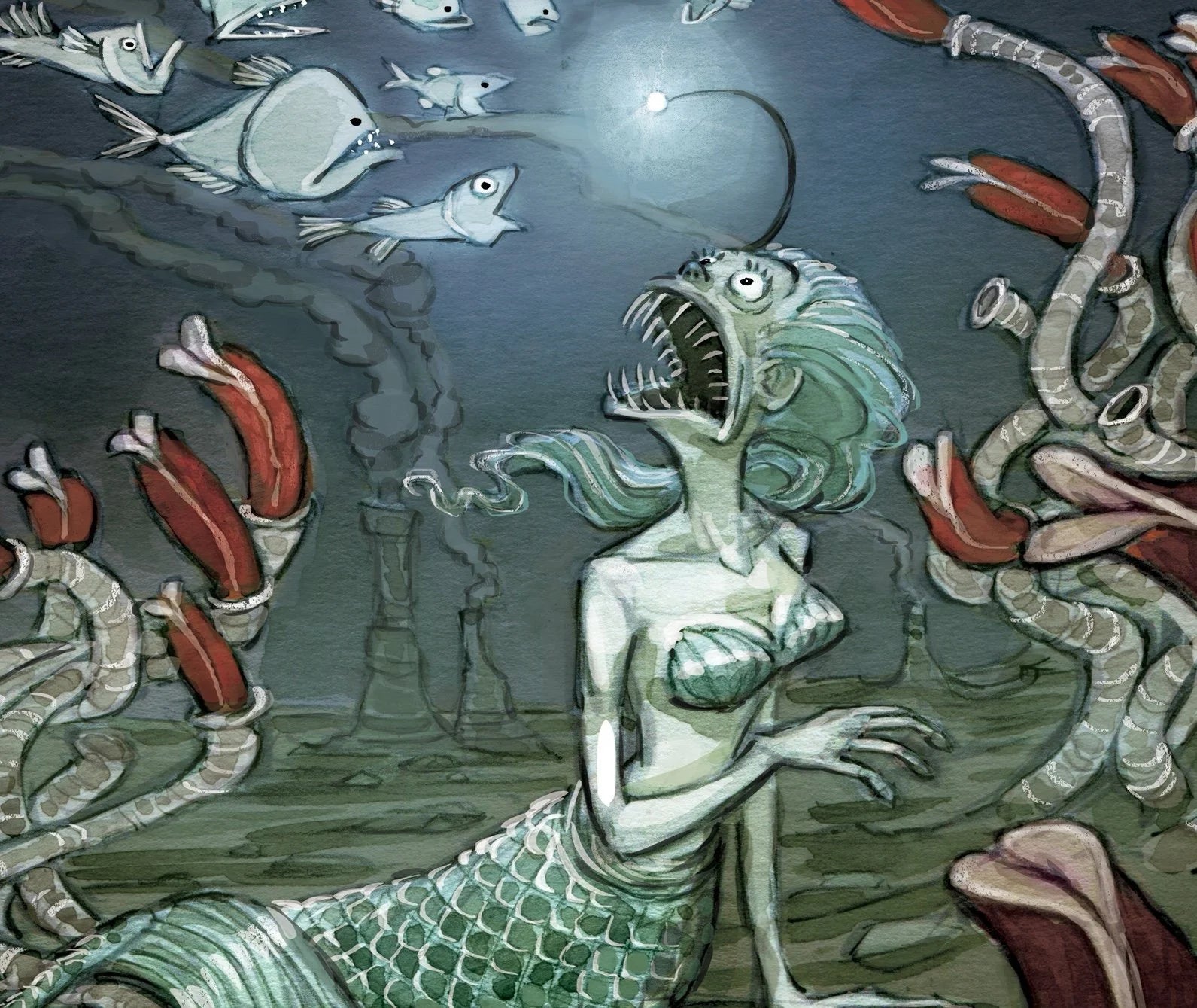 Zora, The Deep Sea Dweller Mermaid Art Print