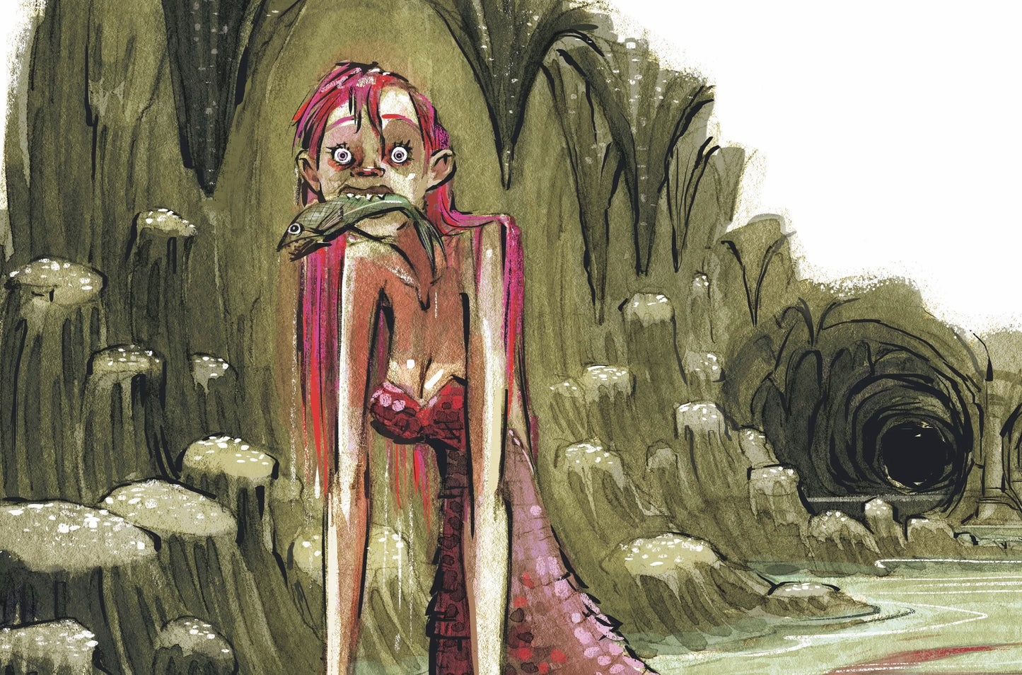 Moira, The Cave Dweller Mermaid Art Print