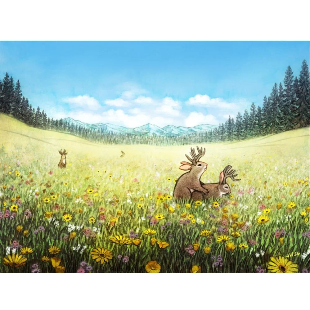 Horny Jackalopes Art Print