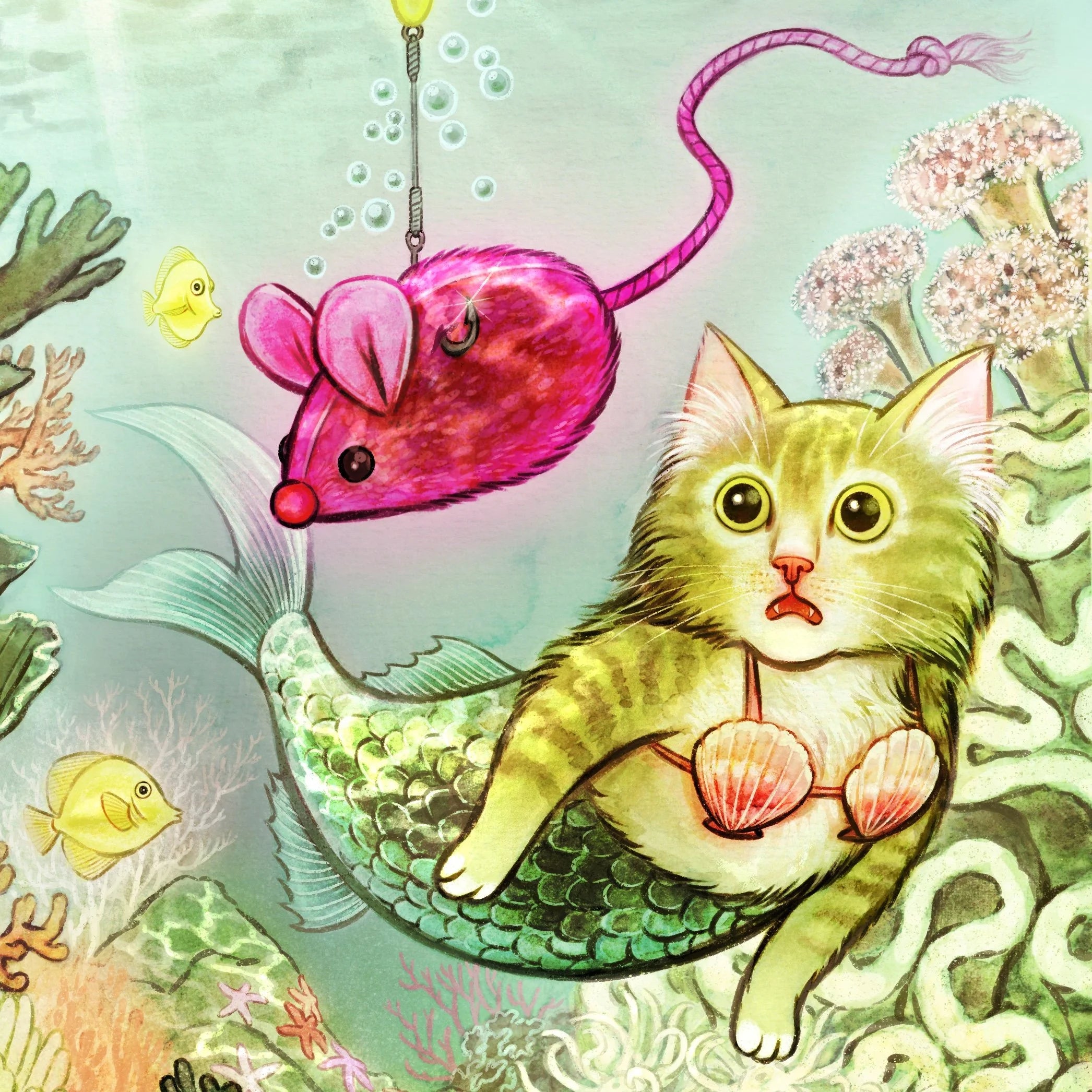 Mer Kitten Art Print