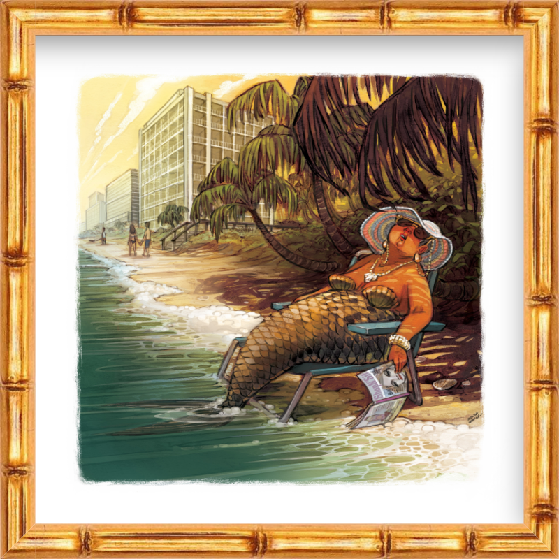 Irene, The Retired Mermaid Art Print